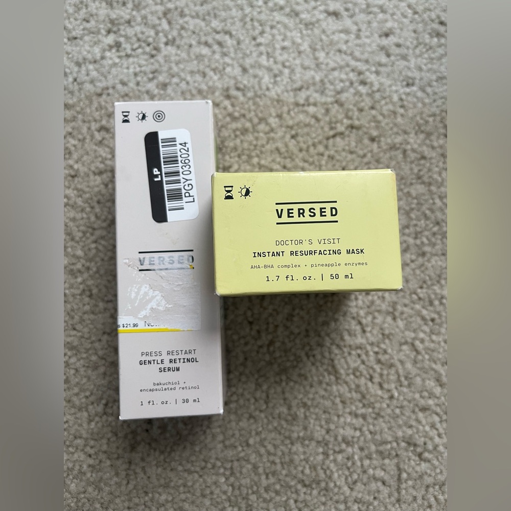 Versed Skincare Set - Retinol Serum and Resurfacing Mask